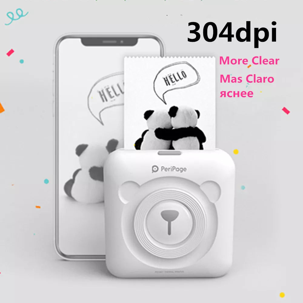 304dpi Bluetooth Portable Printer High Resolution A6 Peripage Mini Photo Printer Thermal Printers For Mobile Phone Android & IOS