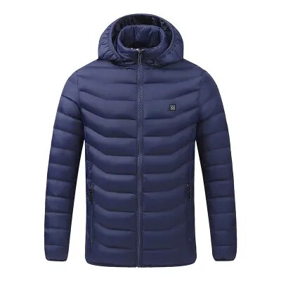 Women USB Electric Battery Heated Jackets Outdoor Long Sleeves Heating Hooded Coat Jackets Warm Winter Thermal Cotton clothes - KAISERINC