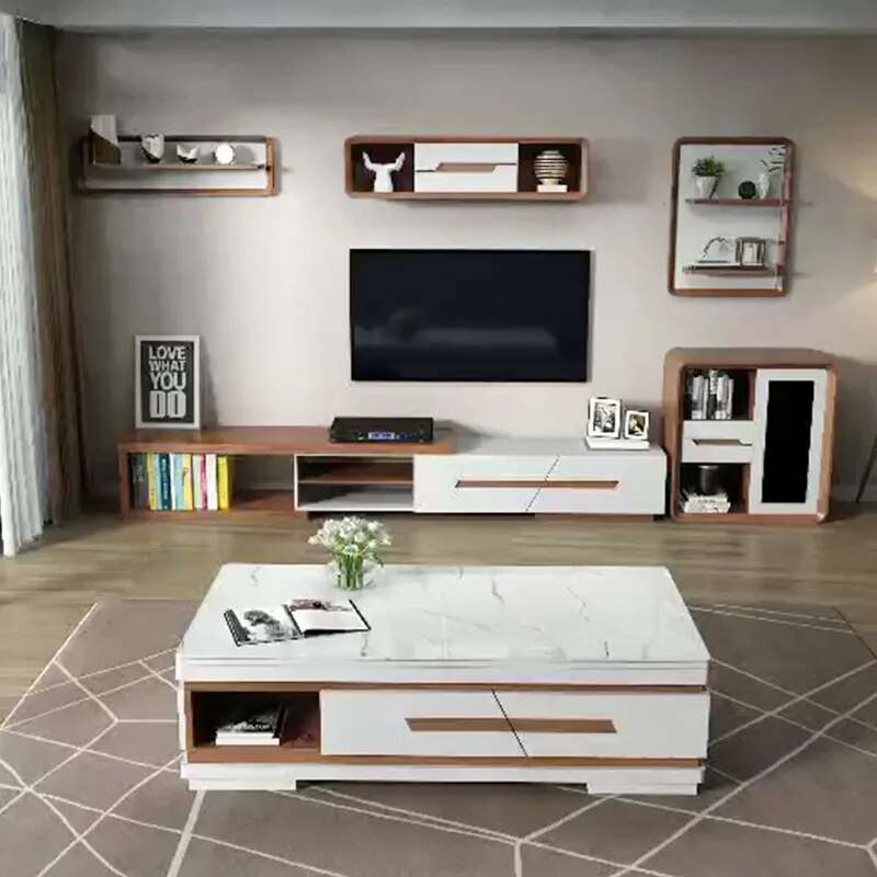 Spot Nordic Rock Board TV Cabinet  Small Apartment Living Room Storage Floor Cabinet Light Luxury Furniture