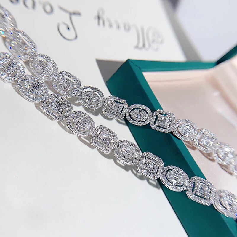 Real 18K gold Bracelet natura 3.6ct diamonds Bracelet B-RA006