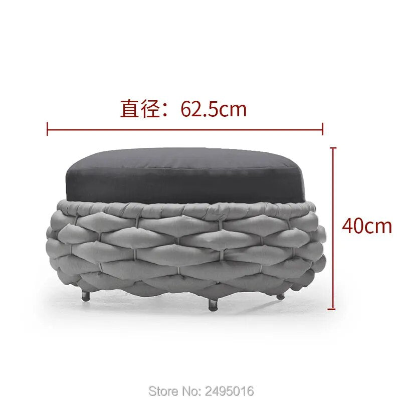 2pcs / set outdoor sofa with coffee table and cushions indoor furniture patio aluminum coffee set hemp rope new design good sell