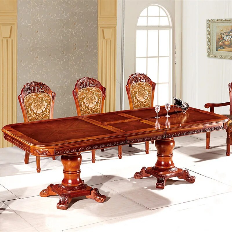 Custom-made Stretched Western-style Long Table European-style Long Dining Table European and American Table for 10-20 People