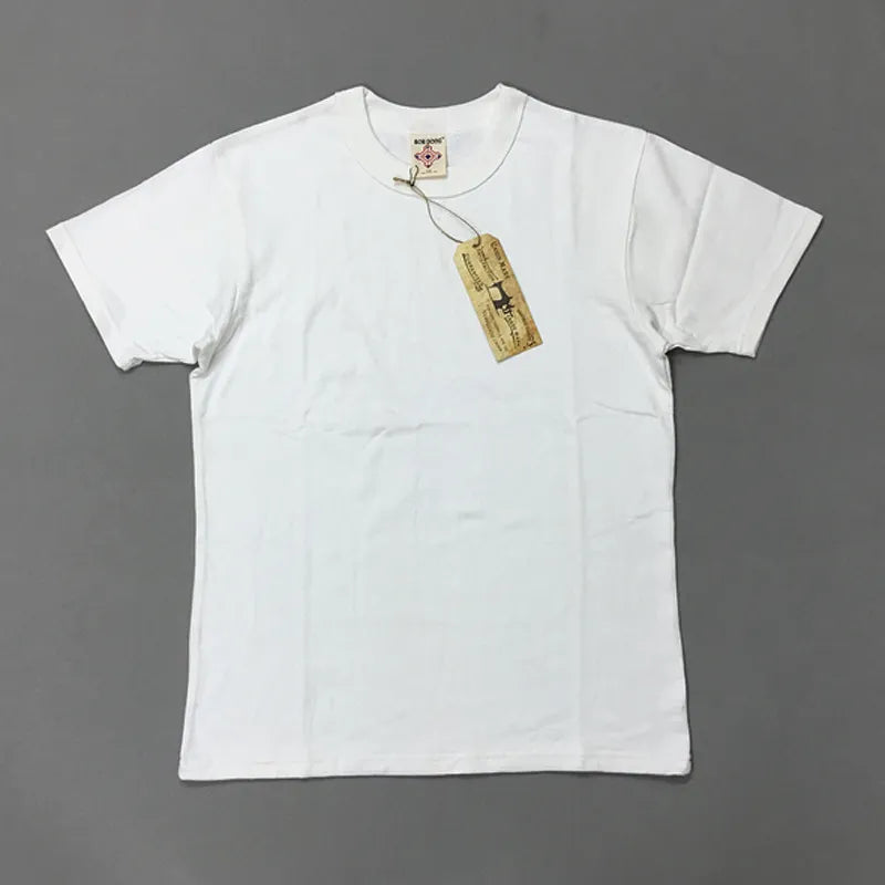 BOB DONG 300gr Basic Tee Shirts Summer Heavyweight Cotton Men's Plain T-Shirts