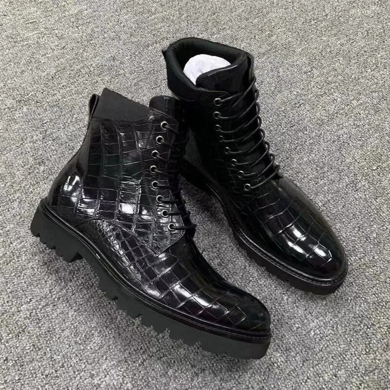 Men's Casual Versatile High Top Shoes Leather Genuine Luxury Brand Designers Bottom Trend Sapatillas Hombre Men Sneakers 2022