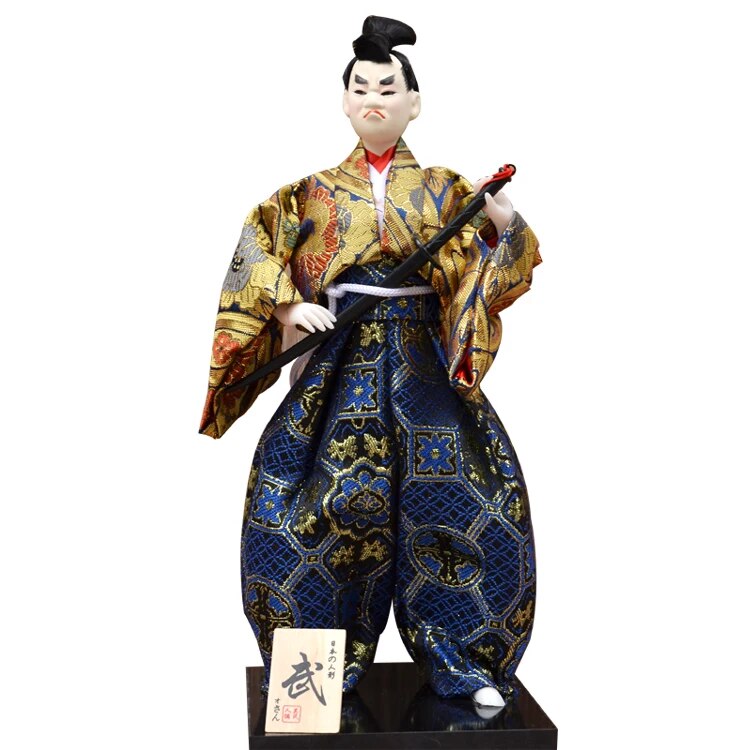 Home Room Decoration Crafts MYBLUE 30cm Kawaii Japanese Anime Samurai With Katana Sword Ninja Sculpture House Figurine