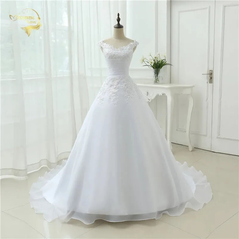 Vestido De Noiva Beach Wedding Dress Casamento A line Cap Sleeves Robe De Mariage Vintage Boho Lace Wedding Dresses 2023 OW 7800 - KAISERINC