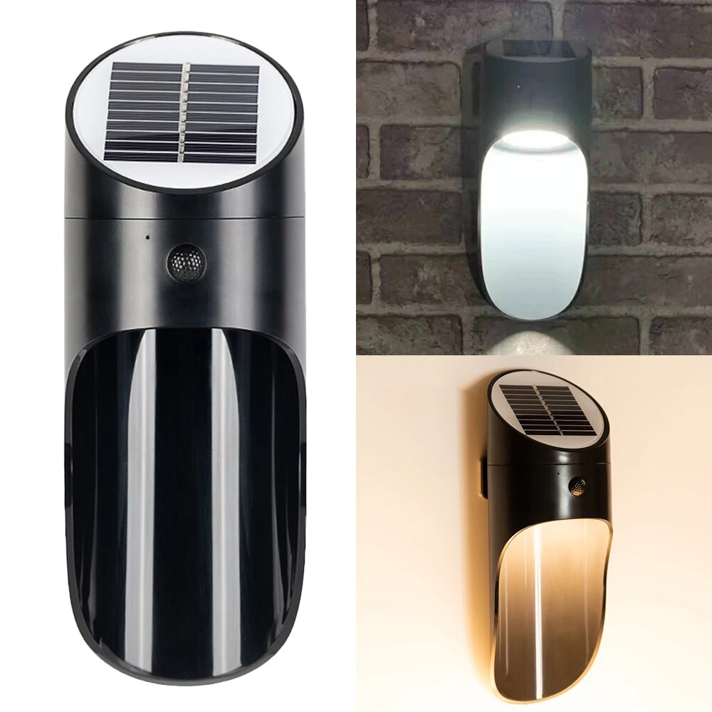 LED Solar Light IP65 Waterproof Solar Lamp Microwave Sensor Wall Lamp For Garden Pathway Fence Patio Decor Outdoor Lighting