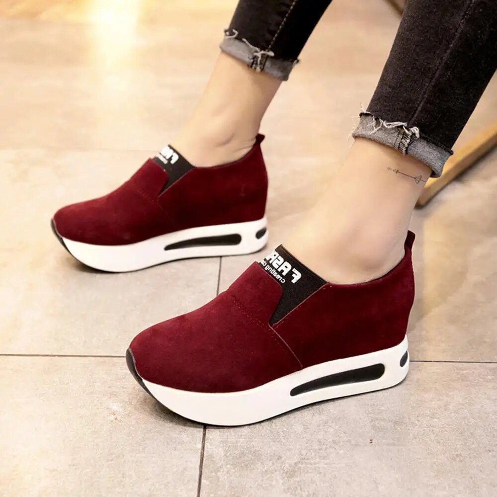 platform shoes Flat Shoes women Slip On Casual Platform Shoes women winter women's casual shoes leather shoes slip on sneakers