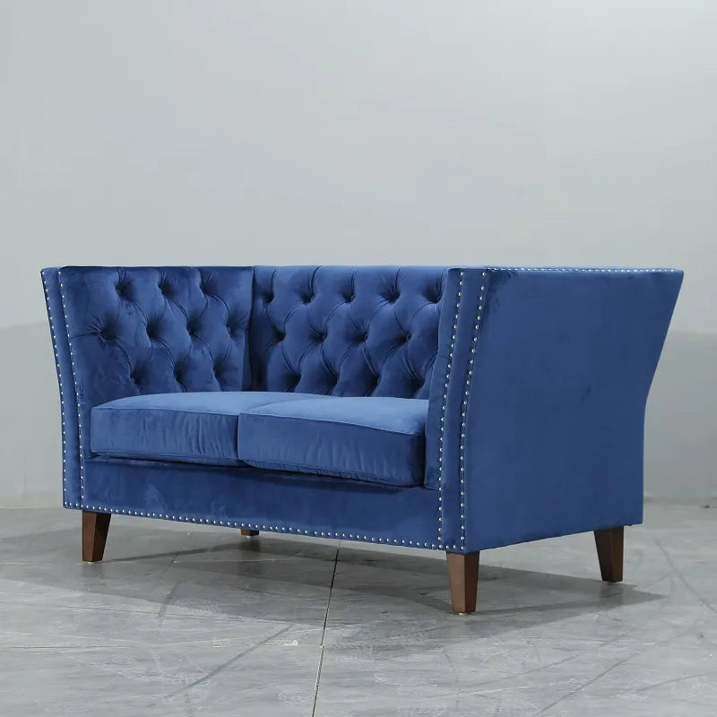 U-BEST American Style Synthetic Leather 2 seater Sofa Couch living room Furniture Orange Luxury Chesterfield Sofas Set