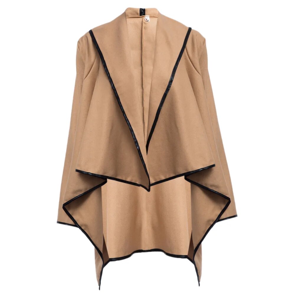 New Woman Fashion Autumn Winter Woolen Overcoat Women Long Sleeve Jackets Woolen Coat Outwear - KAISERINC