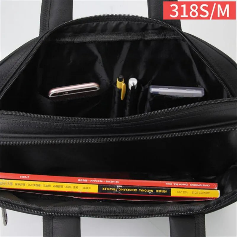 Business Classic Men's Shoulder Bag Work Handbags Men Briefcase Laptop Bags A4 Folder File Carrying Handbag Women Computer Bag