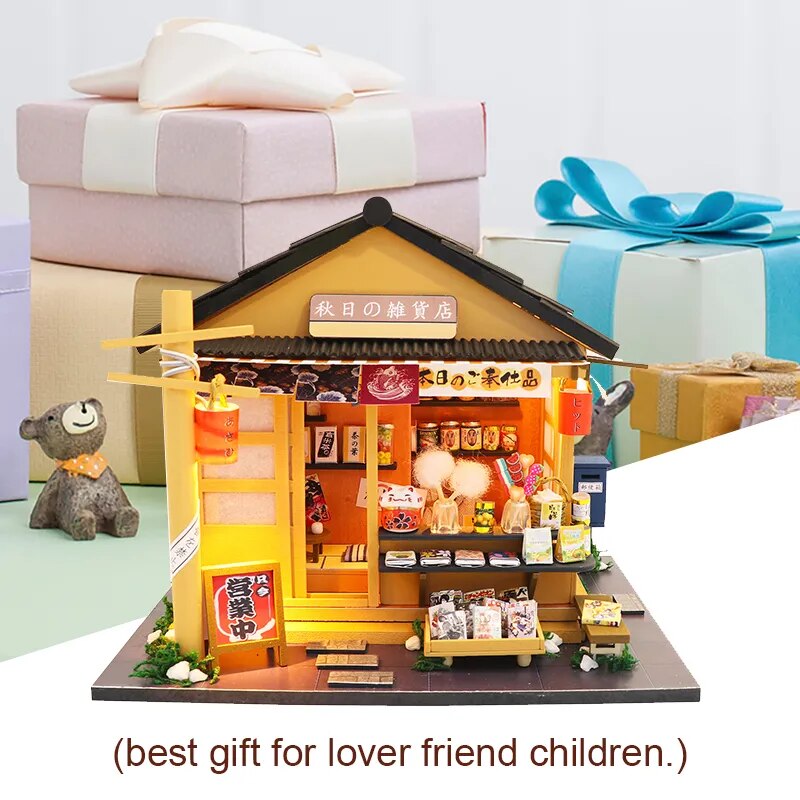 Cutebee DIY DollHouse Wooden Doll Houses Miniature Dollhouse Furniture Kit Toys for children New Year Christmas Gift  Casa