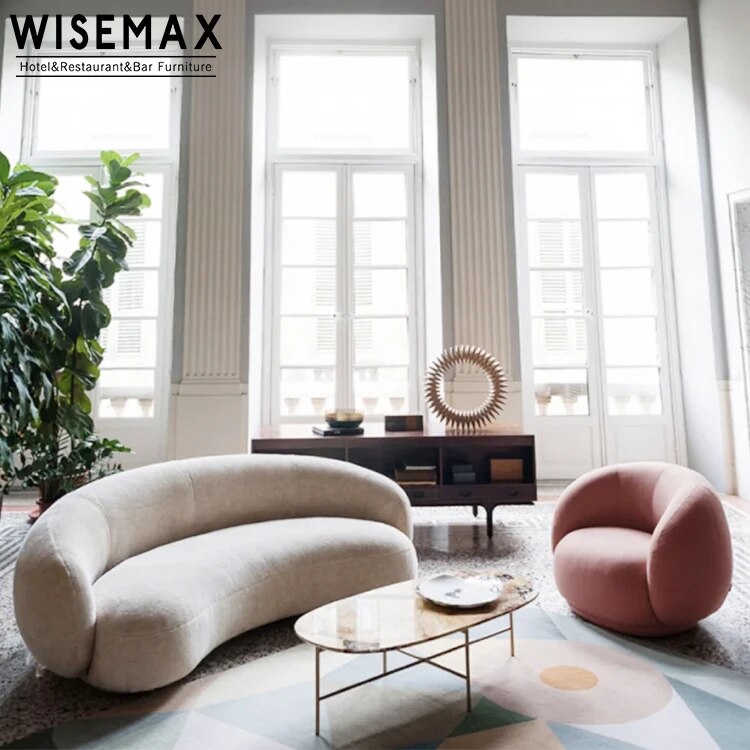 New Design Curved Sofa Crescent Shaped Sofa Designs For Living Room Furniture