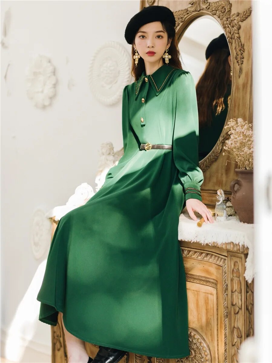 2019 new fashion women's clothing winter dresses  long sleeve dress