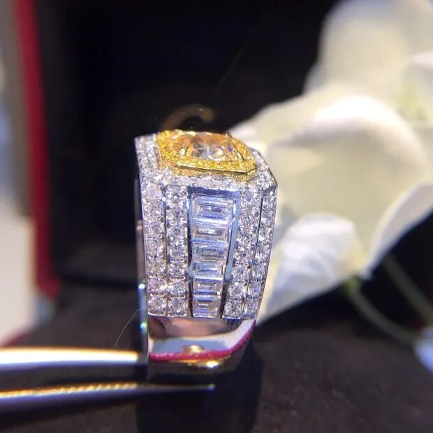 Natural Diamond 18K Gold Pure Gold Ring Beautiful Gemstone Ring Good Upscale Trendy Classic Party Fine Jewelry Hot Sell New 2023
