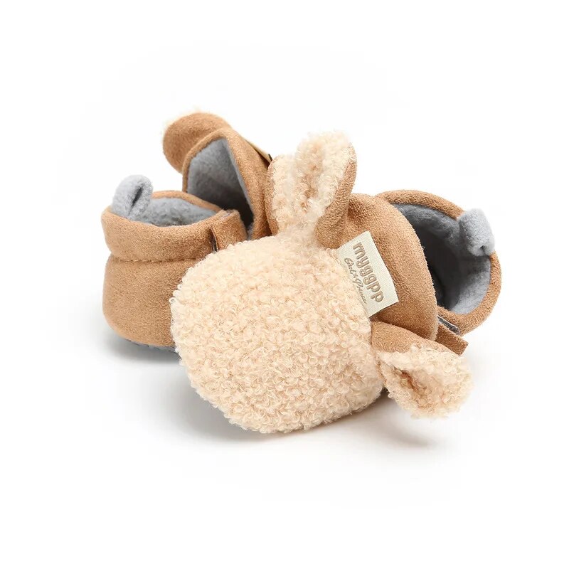 Baby Socks Shoes Boy Girl Booties Winter Warm Sheep Ear Crawl Toddler Prewalkers Cotton Soft Anti-slip Infant Newborn Crib Shoes