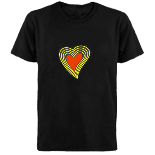 51pcs/lot Chirstmas Halloween led T-shirt  Sound Activated Flashing Light T Shirt Light Up Down Music Party