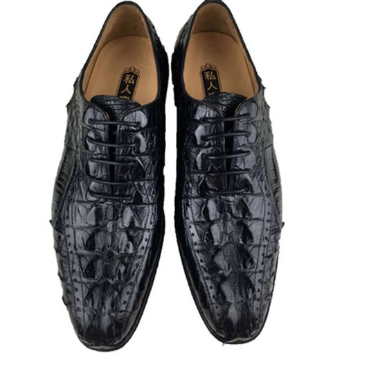 ousidun  new  crocodile  Men's shoes  Handmade shoes   Single shoes  business  men formal shoes  shoes men Dress shoes