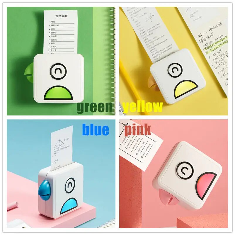 Poooli Mini Portable Thermal Printer Paper Photo Pocket Thermal Printer 58 mm Printing Wireless Bluetooth Android IOS Printers