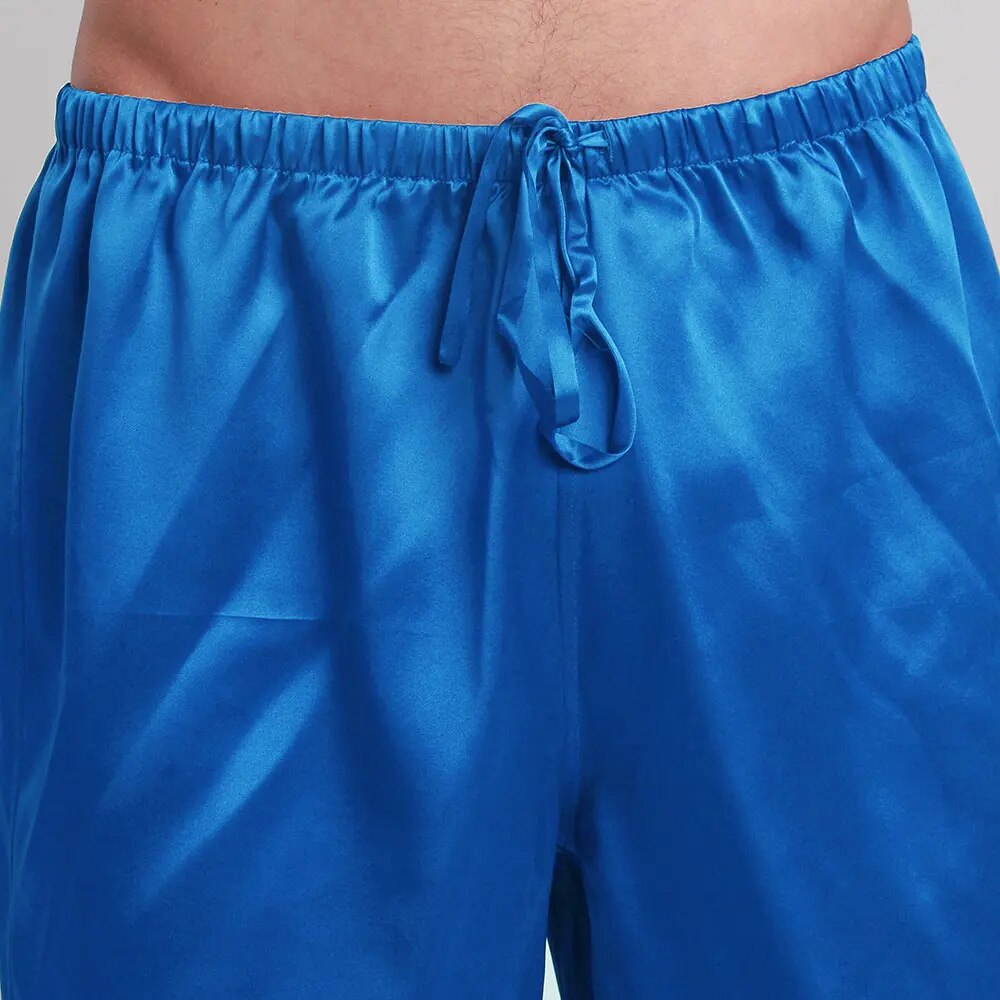 LILYSILK 100 Silk Pajamas Set Men 22 momme Silk Short Sleeve Male Nightwear Contrast Trim Sleepwear Men's Clothing Free Shipping