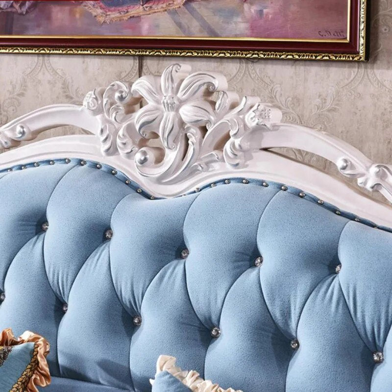 high quality  European  antique living room sofa furniture genuine leather set xhs0010