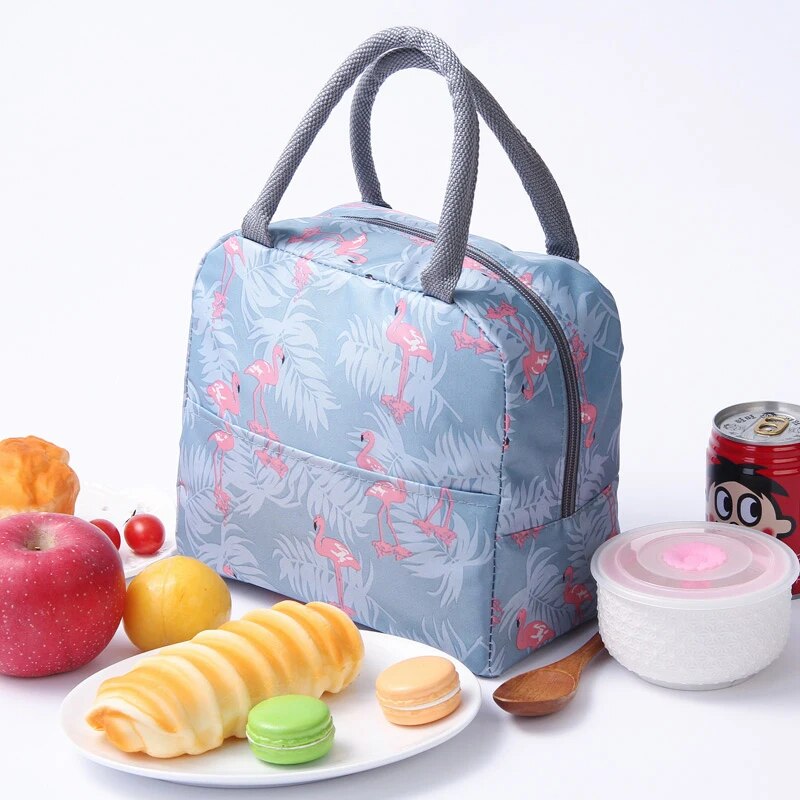 Fashion Pattern Cooler Lunch Bag Insulated Thermal Food Portable Lunch Box Functional Food Picnic Lunch Bags For Women Kids