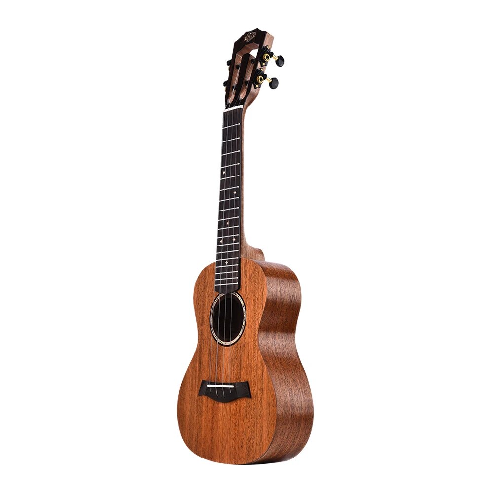 26 Inch Concert Ukulele Ukelele Mahogany Wood Topboard Back & Side Boards with Gig Bag Uke Strap Strings Capo 2pcs Picks
