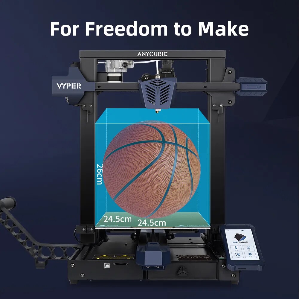 ANYCUBIC Vyper Auto-leveling 3D Printers More Accurate And Silent Printing Large Print Size with 245*245*260mm FDM 3D Printer