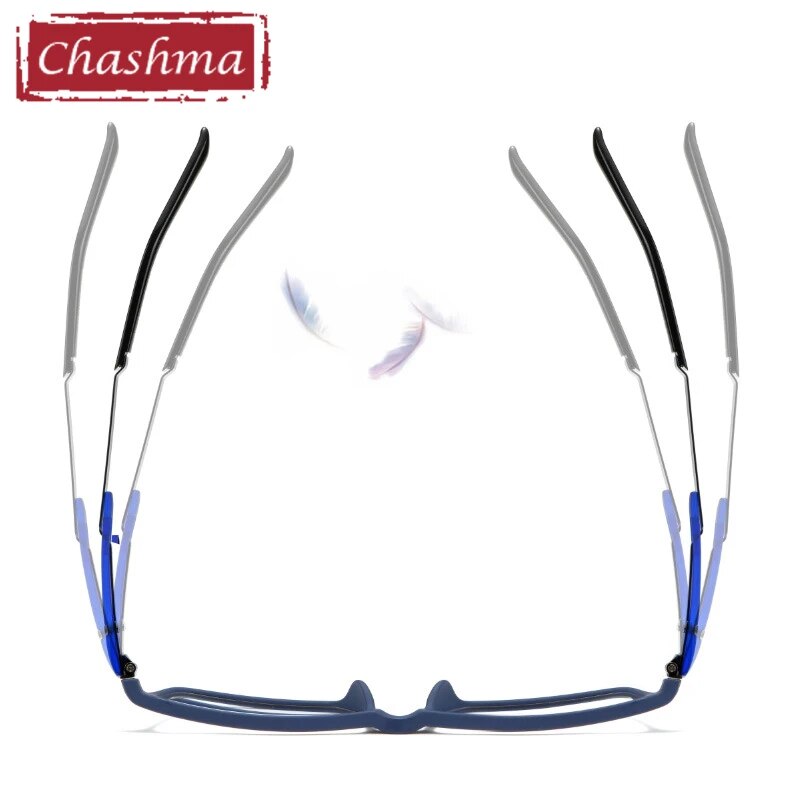 Men TR 90 Light Weight Glasses Frame Prescription Spectalces Eyewear for Men Blue Glass