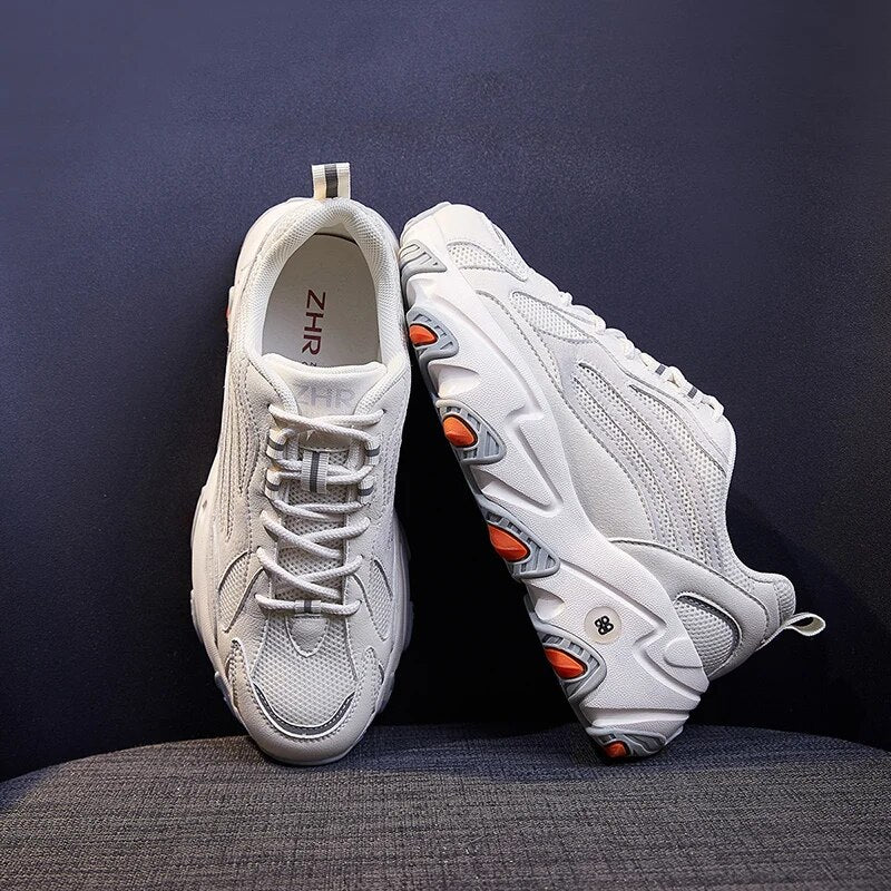 2021 Fashion Women Shoes Chunky Casual Sport Sneakers Thick Heels Female Walking Vulcanize Shoes Comfortable Ladies Sneakers