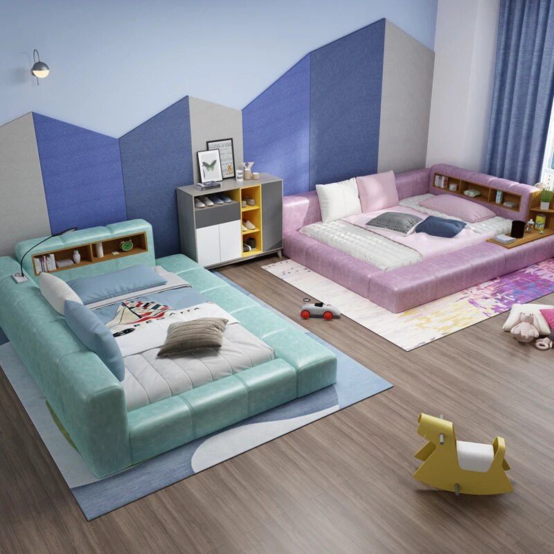 Smart bed frame camas bedroom furniture кровать двуспальная lit beds سرير  muebles de dormitorio мебель speaker bluetooth LED