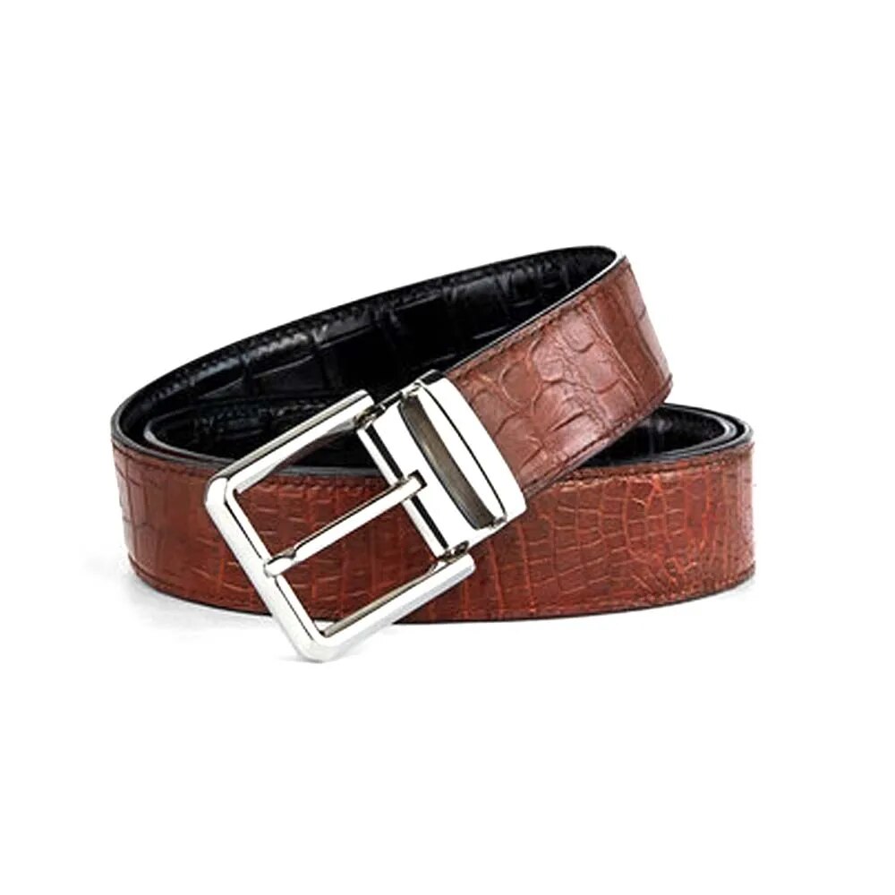 gete import  crocodile  The belt  male  leisure  Genuine leather  Double sided  belly  Pin buckle  My belt  business  belts