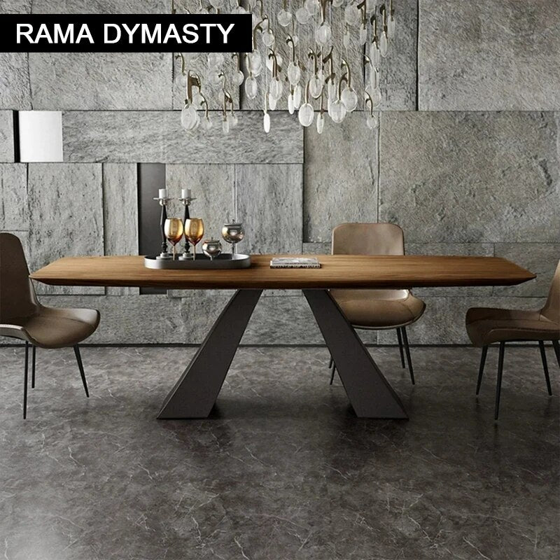 Rama Dymasty Nordic Dining Room Set Home Furniture modern marble dining table rectangle table