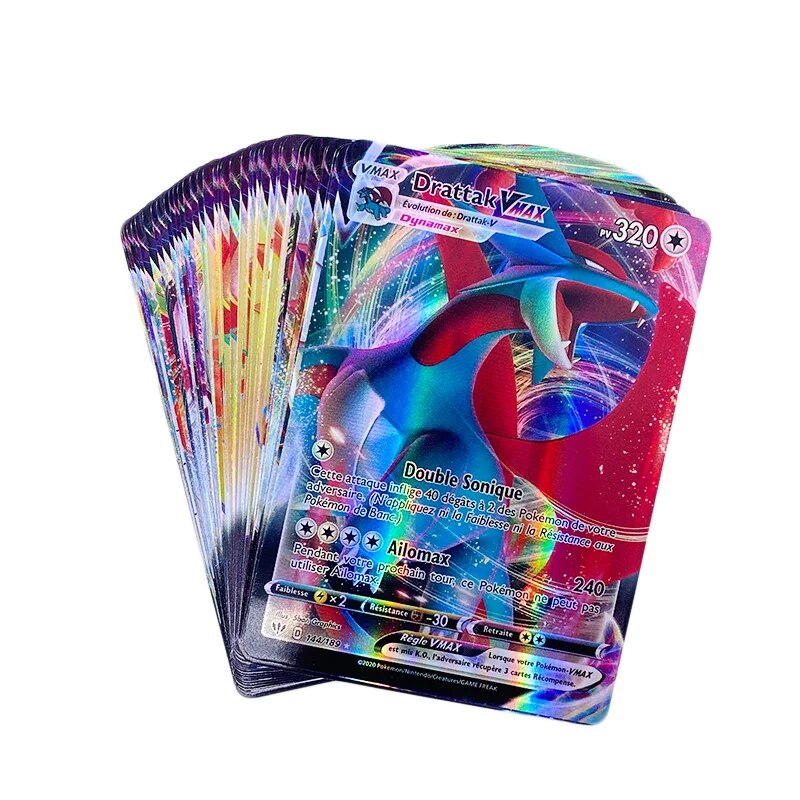 French Pokemon Cards Game Battle Carte Trading VMAX V MAXCards Game Children Pokemons Toy
