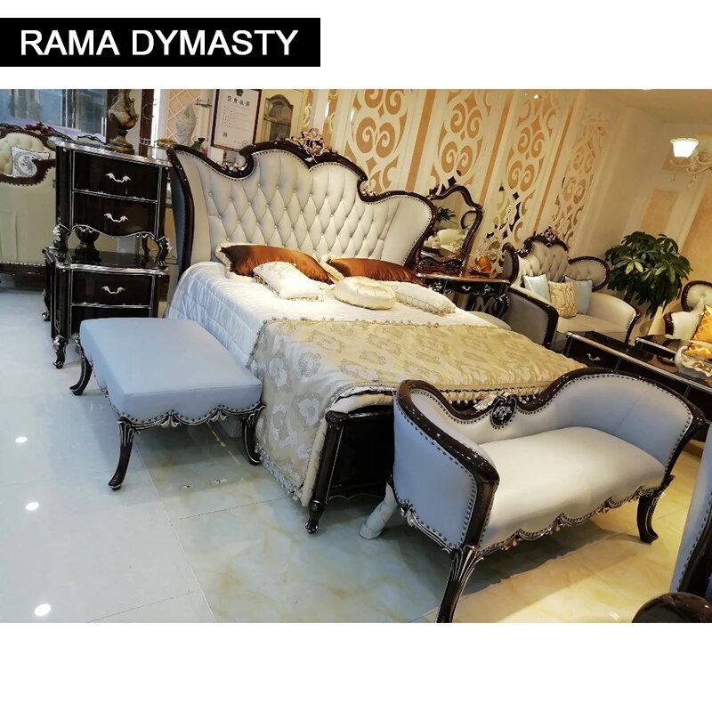 High Quality European Bed Bench for Bedroom Furniture  Shoes Stool Bench Stool Bedroom Luxury Leather Sofa Leisure Stool