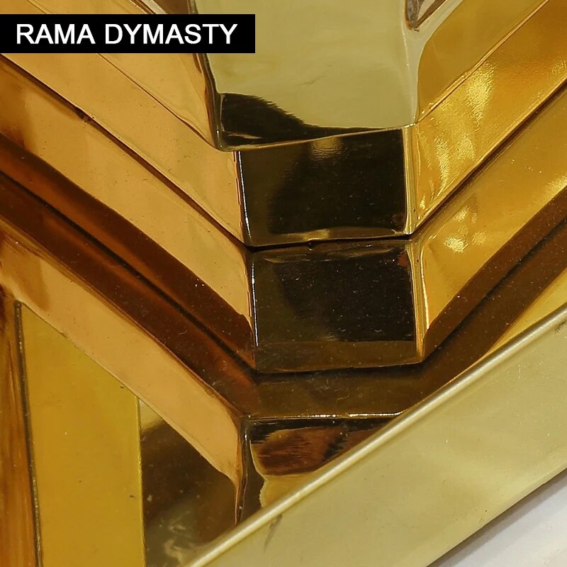 Rama Dymasty stainless steel Dining Room Set Home Furniture modern marble dining table rectangle table