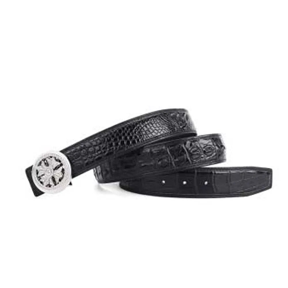 menggeka buckle  rotate men crocodile leather male  belt  male  crocodile skin  belt  male