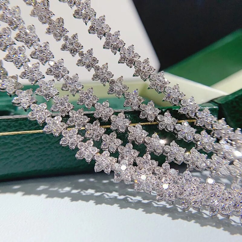 Real 18K gold Bracelet natura 4 ct diamonds Bracelet B-RA005