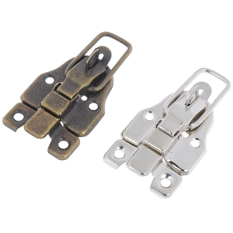 2pcs Jewelry Chest Box Antique Metal Buckle Suitcase Case Toggle Lock Hasp Latch