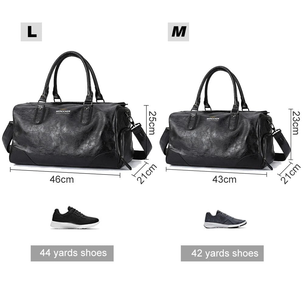 Black Men Travel Duffle Bags Waterproof PU Leather Handbags Shoulder Bag For Man Totes Large Capacity Hand Weekend Bag XA620ZC