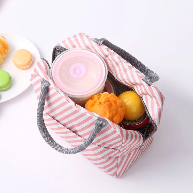Fashion Pattern Cooler Lunch Bag Insulated Thermal Food Portable Lunch Box Functional Food Picnic Lunch Bags For Women Kids