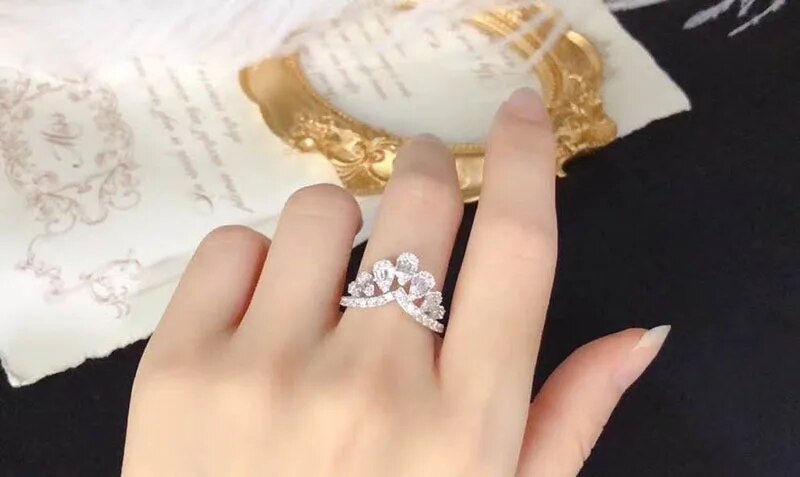 18k white gold 0.7ct Natural Real Diamond Ring Engagement&Wedding Jewellery have certificate M-061