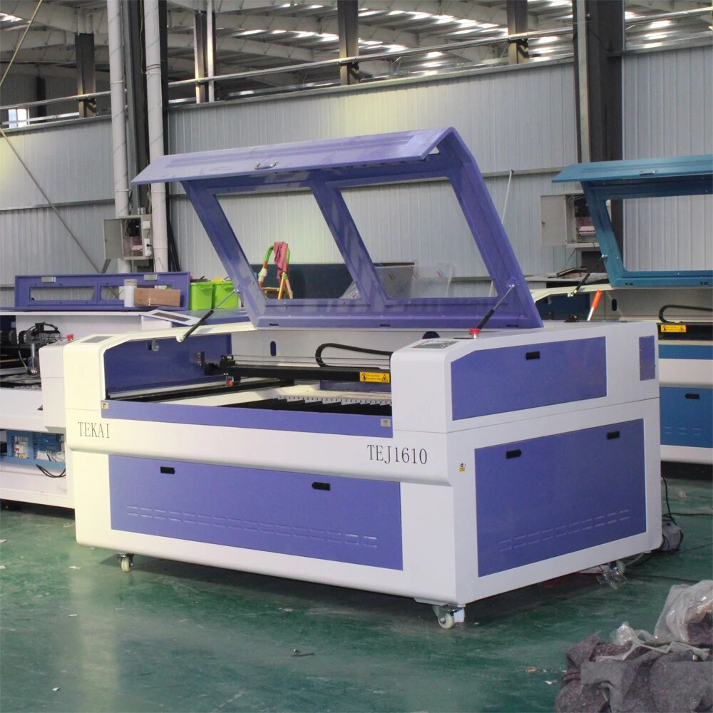 Jinan Tekai Reci 90w Leather Shoes Laser Cutting Machine For Sale 1610 Baseball Bat Laser Engraving Machine