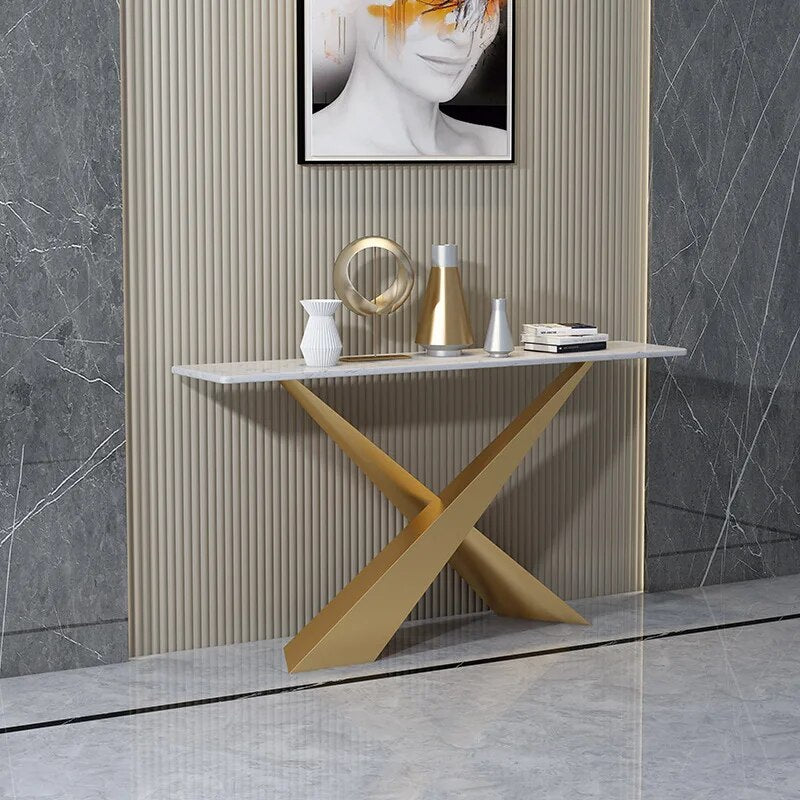 Table Post-Modern Marble Hallway table Marble table Metal Furniture Light Luxury Porch modern cabinet