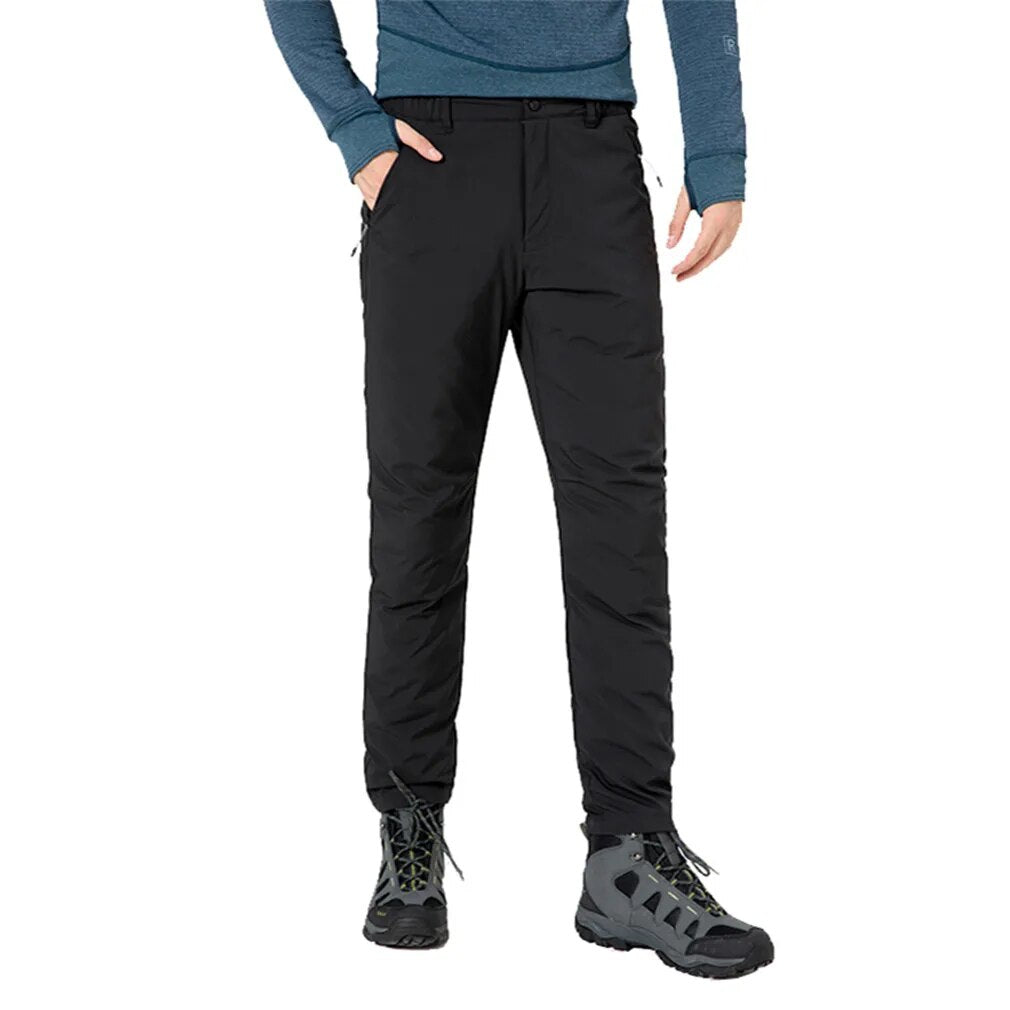 New Men's Winter Thick Down Trousers Skiing Snow Thermal Heat Hot Outdoor Ultra-light Cotton Pants