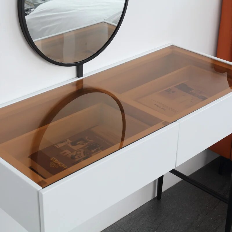 Italian light luxury dresser modern minimalist bedroom window net red dresser small dressing table Bedroom Furniture