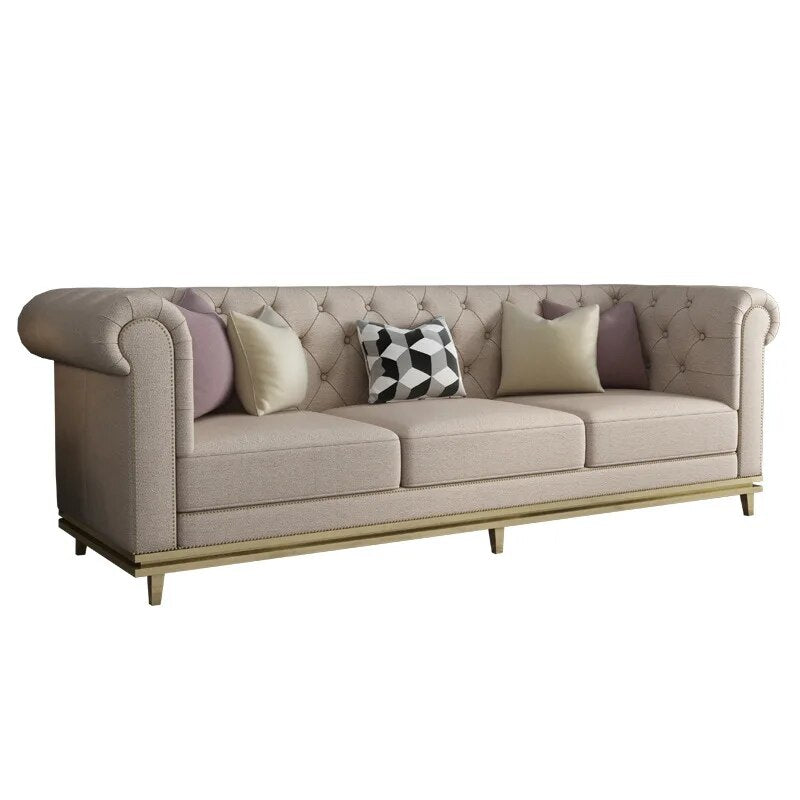 Sofa modern villa living room leather sofa set furniture