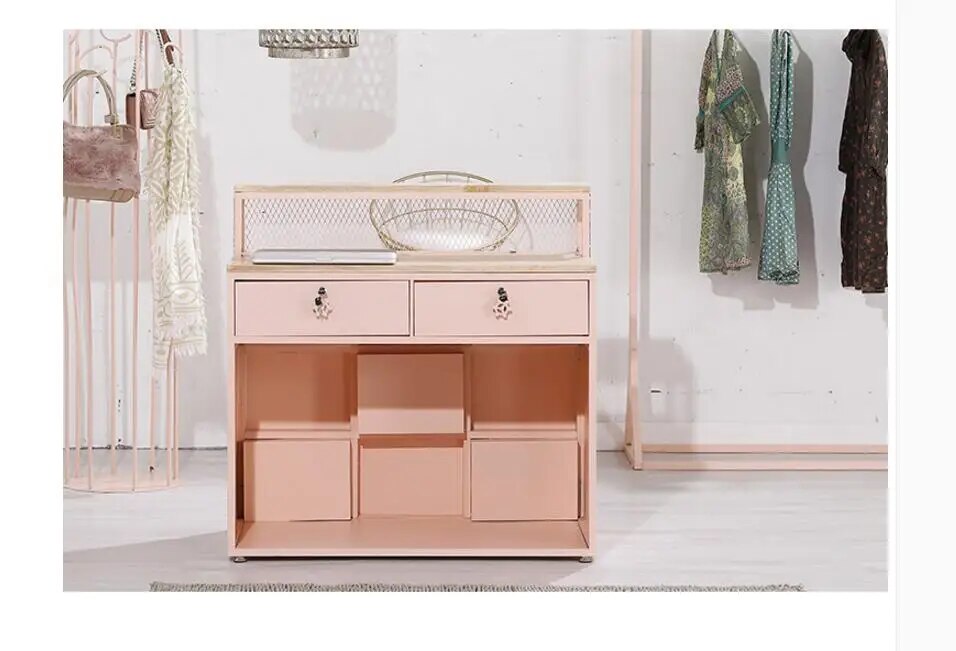 Contracted Nordic women's clothing store cashier counter milk tea shop bar counter modern tieyi counter beauty parlor reception