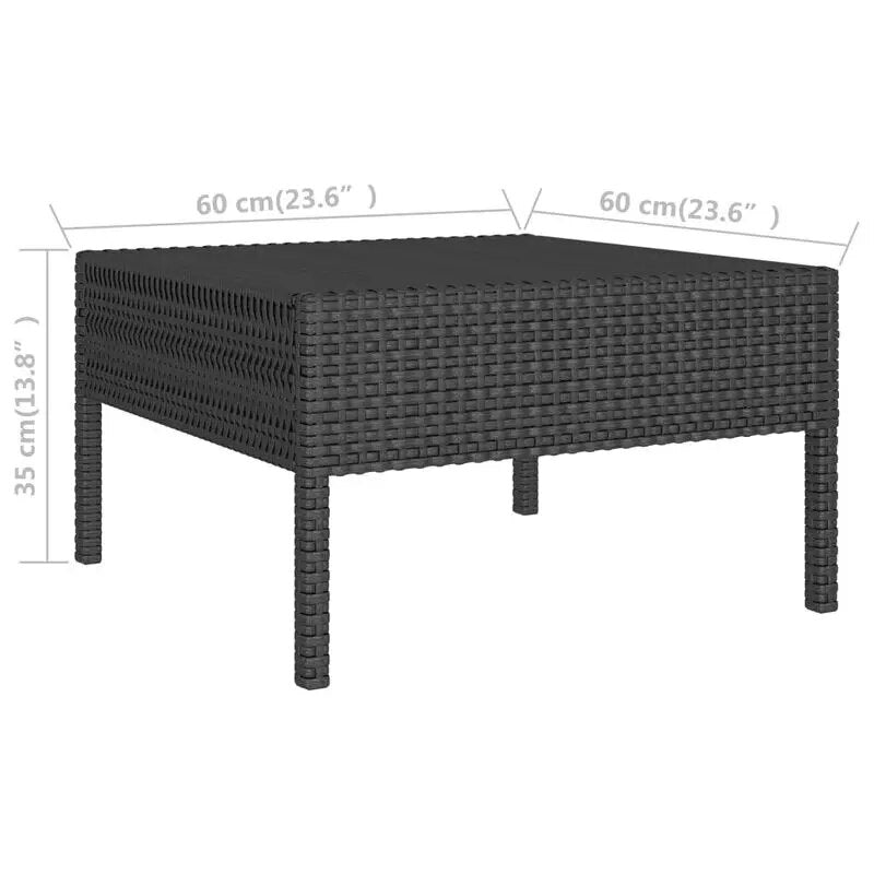 Outdoor Rattan Sofa Set of 10 Furniture Movable Free Combination Garden Home DecorationTerrace Waterproof Durable Seat Cushion