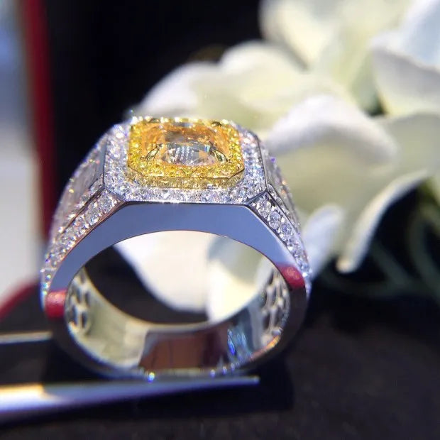 Natural Diamond 18K Gold Pure Gold Ring Beautiful Gemstone Ring Good Upscale Trendy Classic Party Fine Jewelry Hot Sell New 2023